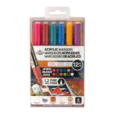 Royal Langnickel 1,2mm Feine Spitze Acrylfarbe Paint Marker Schmuck Set 12tlg