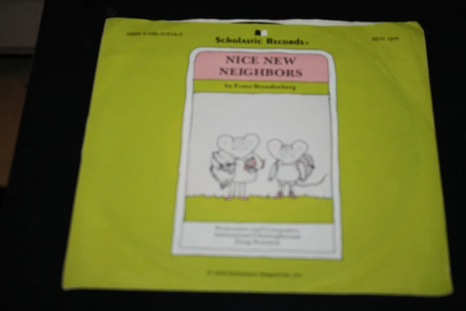 Scholastic Record Nice New Neighbors 1979 Childrens 33 1/3 rpm 1970s -ZZX -9 Foto 2 de 4