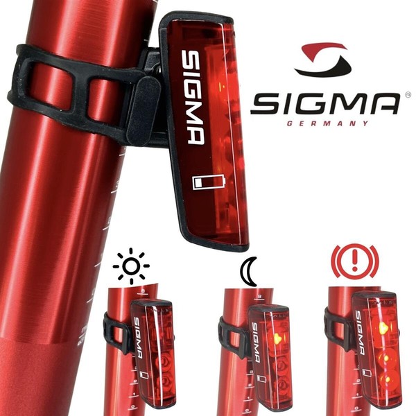 Sigma Blaze Fahrrad Mtb Rr Beleuchtung Stvzo Akku RüCklicht Bremslicht Funktion-image