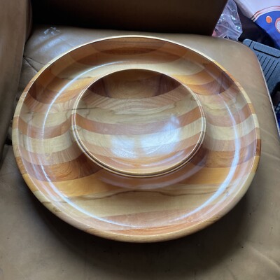 Behälter Chip und Dip Servierschale, 14'' Tasmanien fünf verschiedene Hölzer!