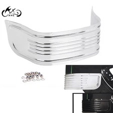 Chrome Ribbed Fender Skirt Tip For Harley Softail FLST Touring Electra Glide FLH