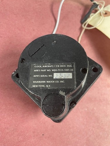W33-7510-10ET-20 AIRCRAFT CLOCK - Picture 3 of 3