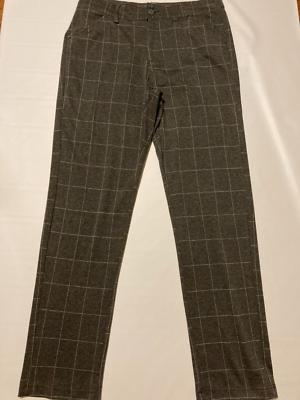 Lee Riders Straight Stretchy Checkered Knit Gray pants Women's