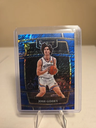 2021-22 Panini Select Josh Giddey Blue Shimmer Prizm Concourse RC #58 Thunder