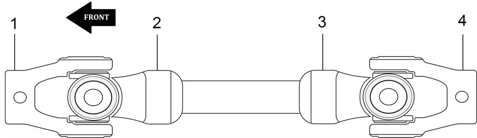 Yugo del eje de transmisión delantero con junta en U para Suzuki LT-F400F Eiger 400 4X4 hombre 2002-2007 Foto 2 de 2