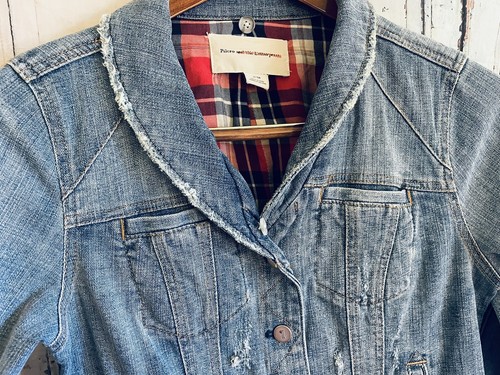 Anthropologie Pilcro and the Letterpress Denim Jean Jacket Blazer Size medium - Picture 2 of 6