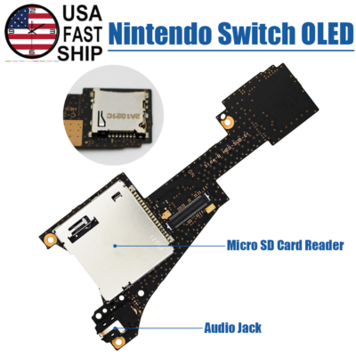 Original Micro SD Card Reader Game Cartridge Audio Jack For