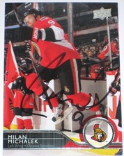 MILAN MICHALEK SIGNED 14-15 UPPER DECK OTTAWA SENATORS CARD AUTOGRAPH AUTO!!