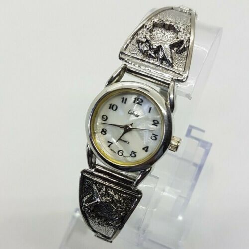 Vintage Collezio Wristwatch Silver/Black Tone Twisted Band  display picture 3