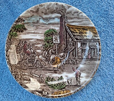 Vintage Holz und Söhne ''Das Posthaus'' Teller 50er Jahre 