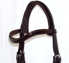 FSS Comfort Padded Curve U Shape Browband German Patent Gloss Leather