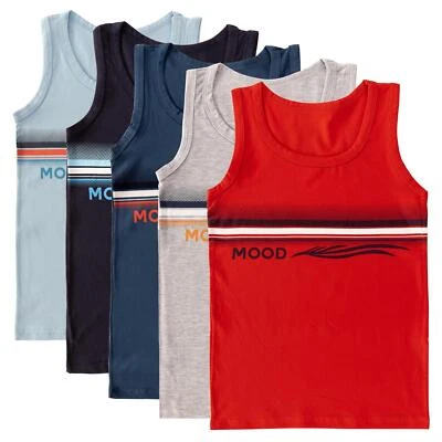 5 Jungen Unterhemden Baumwolle Tank Top Kinder Knaben Unterhemd Shirt 92-170 - Bild 1 von 4