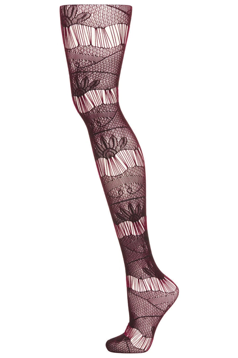 TOPSHOP RIPED LADDER EFFECT FRAYED LADDERED TIGHTS SIZE S M BNIP