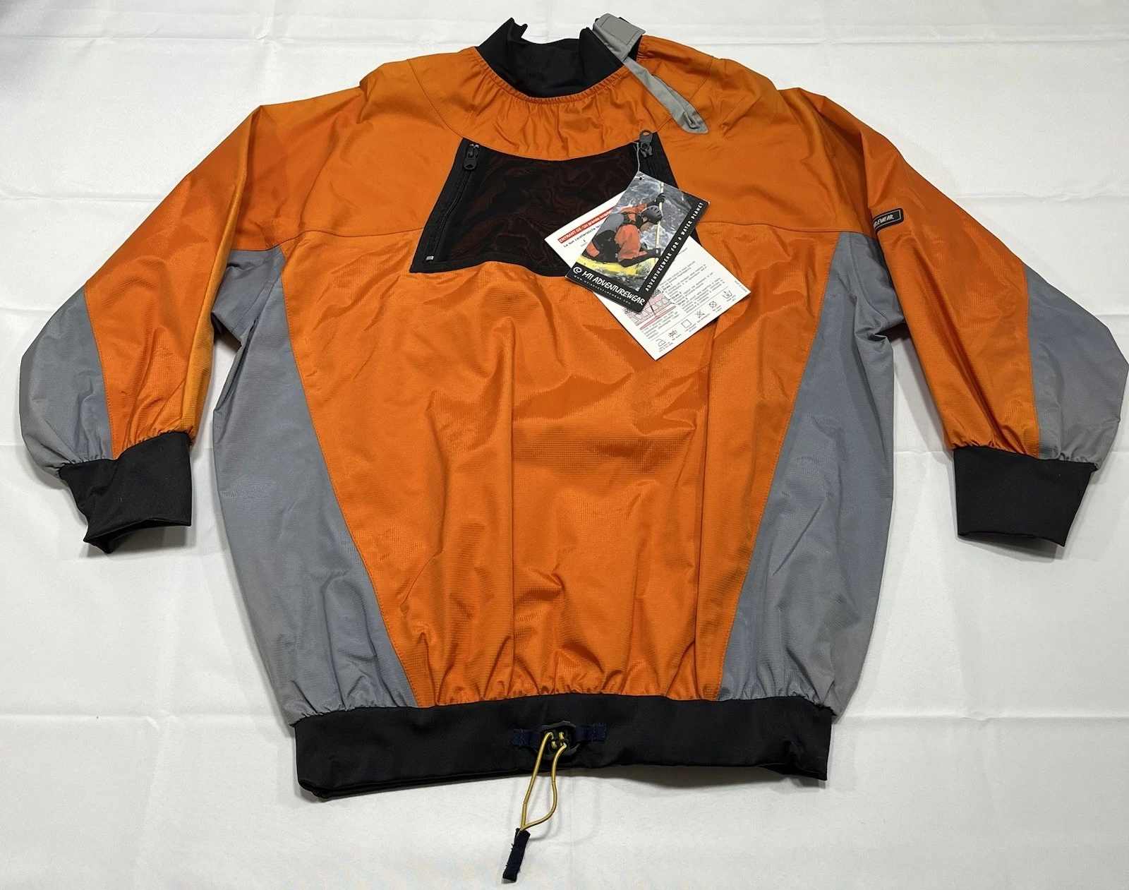 NWT Toray Entrant GII Size L MTI Primer Short Top Waterproof Orange Kayak Jacket
