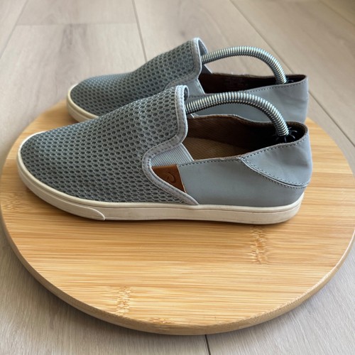 OluKai Pehuea scarpe donna slip on sneakers grigio rete comode casual donna 7 - Foto 4 di 13