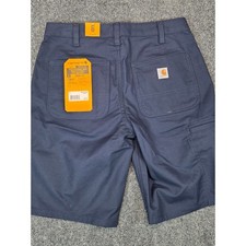 NEW Carhartt Women's Navy Utility Cargo Shorts Work Rugged Flex