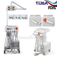 Portable Dental Mobile Delivery Unit Air Compressor System /With Surgical Lamp