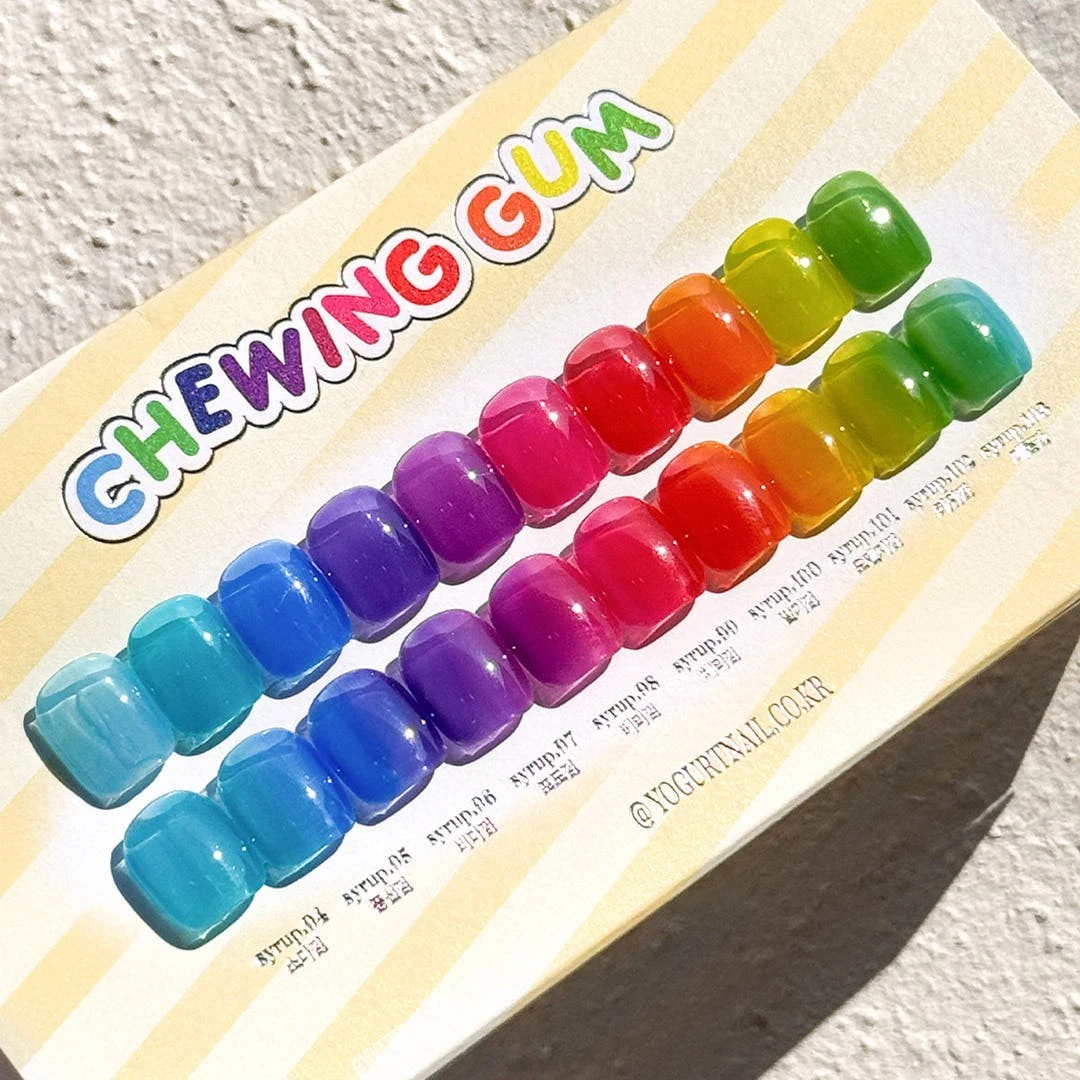 Yogurt Nail Chewing Gum Syrup Gel 10 Colors Set 8ml Korean Gel Nail Polish NEW
Opens in a new window