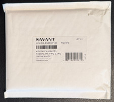 Savant Screwless Faceplate - Two Gang - Snow ...