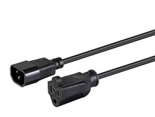 Desktop Computer Power Cord - 2ft - Black | IEC 60320 C14 to NEMA 5-15R, 18AWG