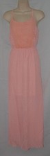 NEW Peachy Pink Jr Sz XL (15-17) Sleeveless Embroidered Flowy Maxi Sundress