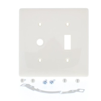 Hubbell NP112OW Office White 2-Gang Toggle Phone .406'' Hole Wallplate StrapMount