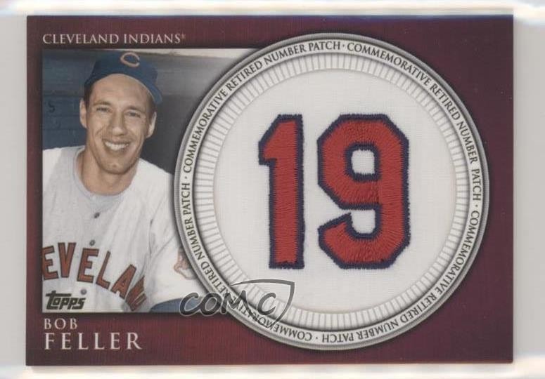 2012 Topps Manufactured Retired Number Patch Bob Feller #RN-BF Patch HOF m2c