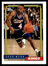 1992 Topps Spud Webb #63 Sacramento Kings NBA Basketball
