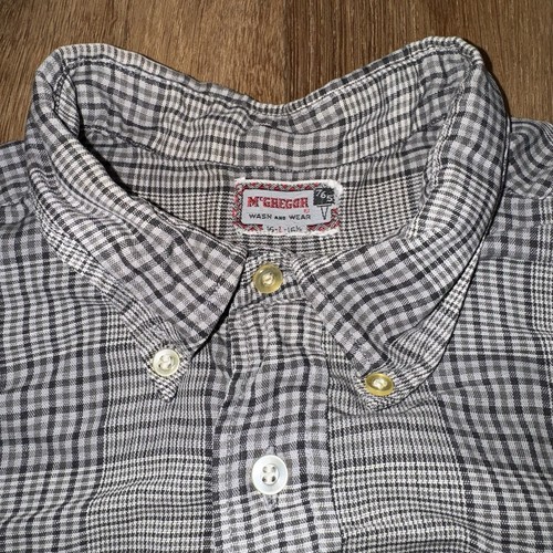 Vtg 50s 60s McGregor Shirt Mens 765 Wash and Wear MCM Mod Tunic Pullover Large - Picture 9 of 14