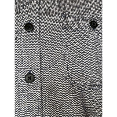 Edwin Overshirt Men’s Size M Blue Herringbone Labour Shirt Cotton - Picture 3 of 13