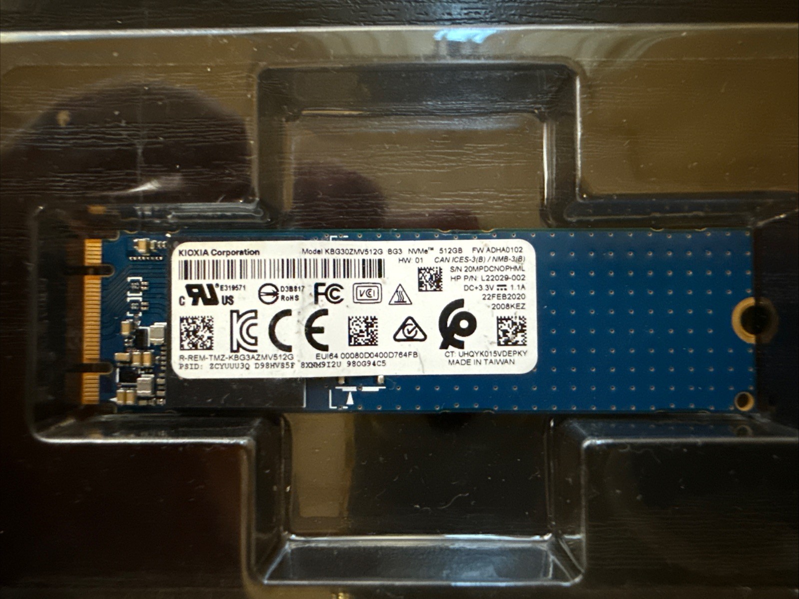 TOSHIBA KIOXIA 512GB NVMe M.2 SSD PCIe 2280 95% Health 100% Performance TESTED1