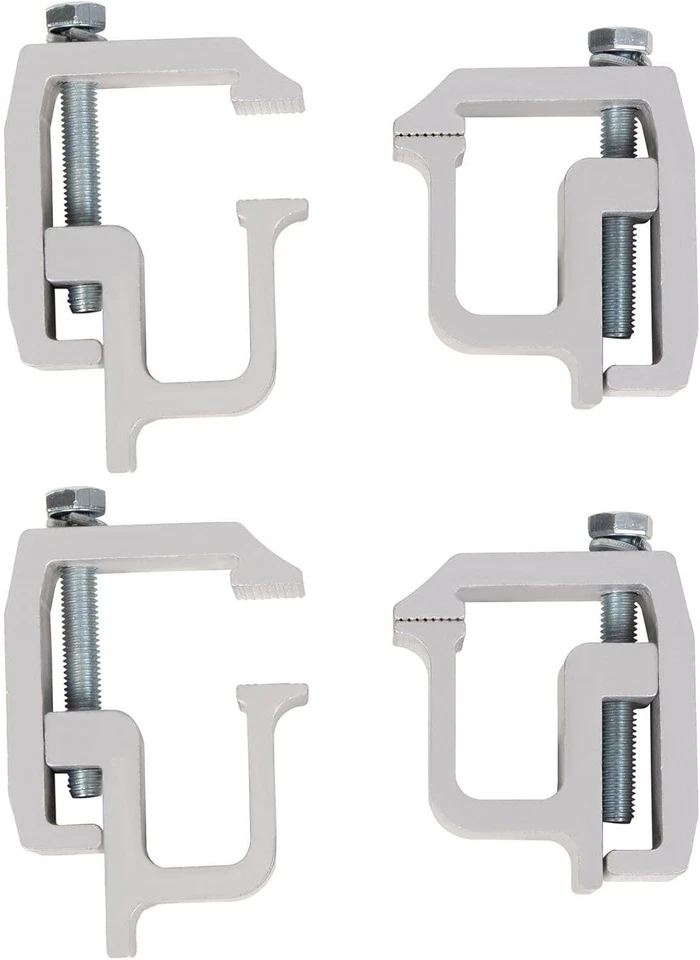 ⭐4 PCS Silver Truck Cap Topper Camper Shell Mounting Clamps Heavy Duty Aluminum Foto 4 de 4