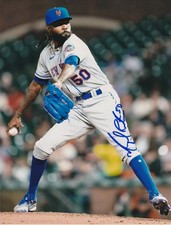 MIGUEL CASTRO NEW YORK METS  ACTION SIGNED 8x10