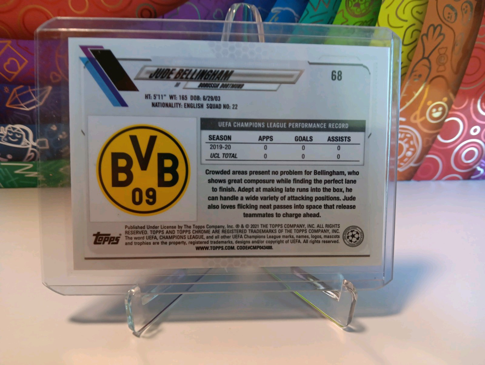 2020-21 Topps Chrome Merlin Jude Bellingham RC Rookie Card BVB DORTMUND INVEST!! view 6
