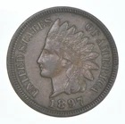 XF 1897 Indian Head Copper Cent Penny - High Grade Sample *7861