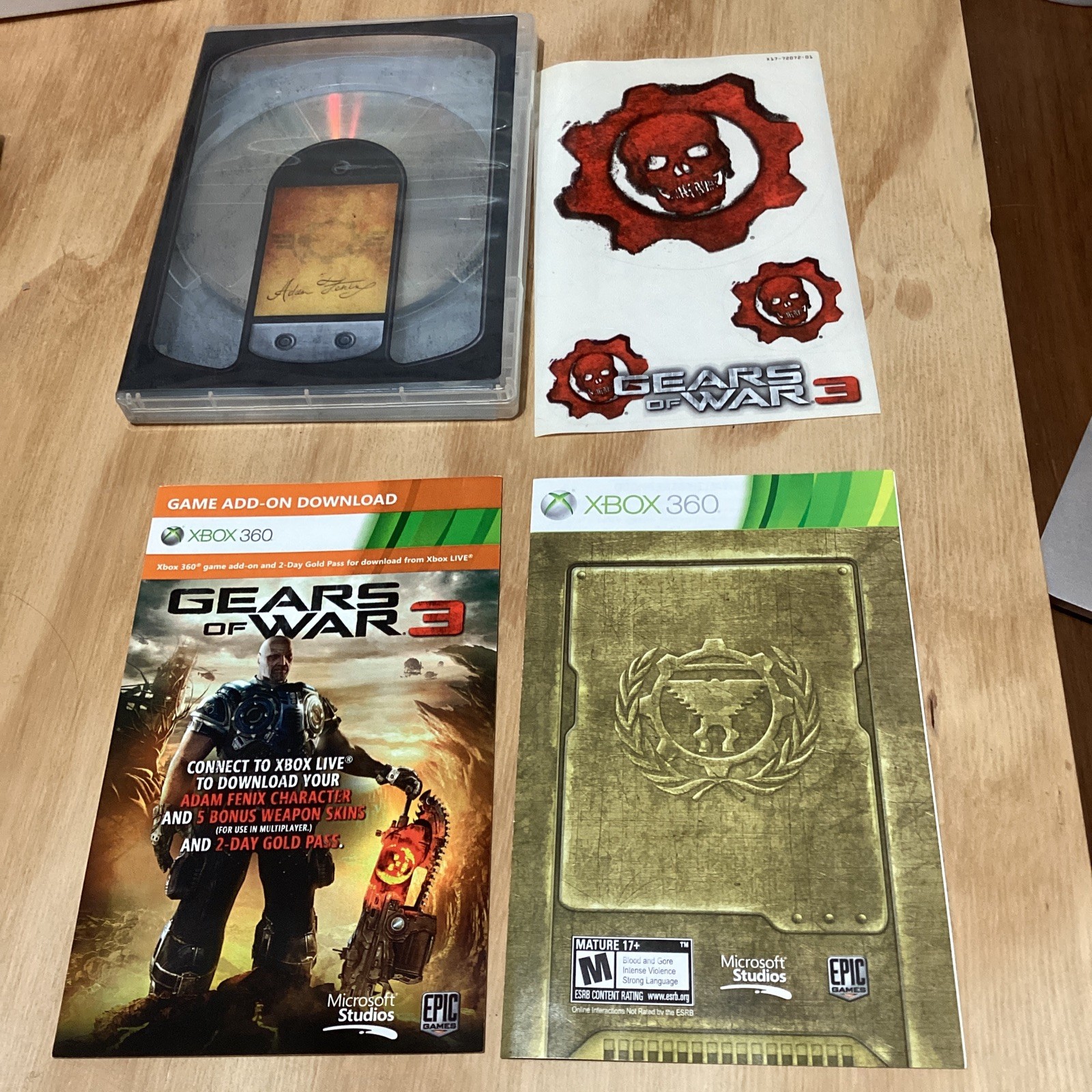 Gears of War 3 - Limited Edition Xbox 360 CIB Clean Disc