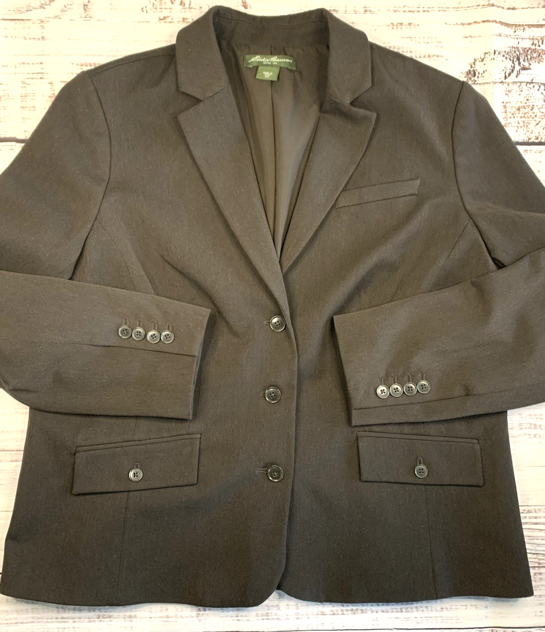 Eddie Bauer Plus Size 16W Solid Brown Blazer Wome… - image 1