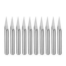 1/8" Shank 0.1mm Tip 30 Degree Carbide Wood Engraving Bit CNC Router Tool 10pcs