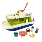 Fisher-Price Toy Blue Happy Houseboat 985 Vintage Little People Set