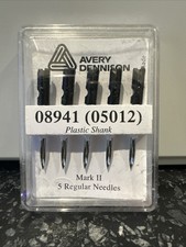 AVERY DENNISON Swiss Made 08941 (05012) Plastic Shank Mark II 5 Regular Needles