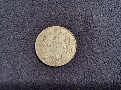 1931 Canadian Silver Half Dollar