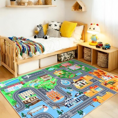 Rezutan Kinder Spielmatte für Spielzimmer, City Life Road 120X160, Season&City 