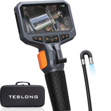 Teslong Two-Way Articulating Borescope with Light, Industrial Endoscope black