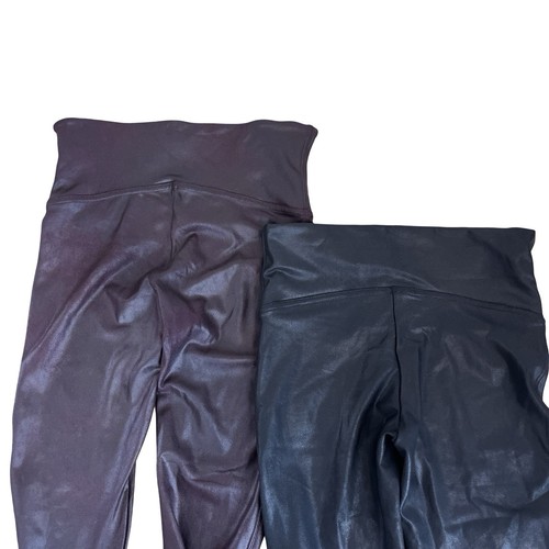 SPANX Kunstleder Leggings Paket 2 schwarz & burgund Damen Medium " - Bild 7 von 9