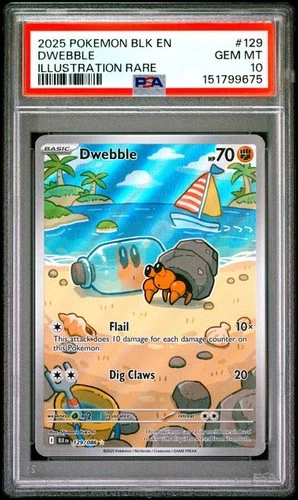 Pokemon Dwebble Black Bolt Illustration Rare #129 PSA 10 Gem Mint