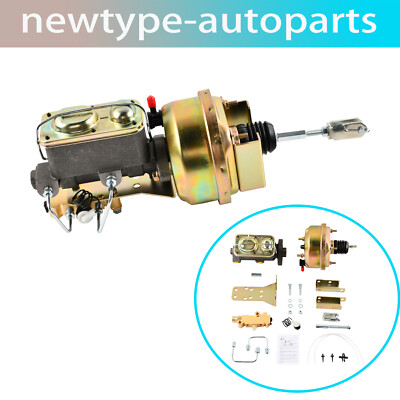 7'' Power Brake Booster Master Cylinder Disc Drum Valve Kit For 60-66 Ford Falcon