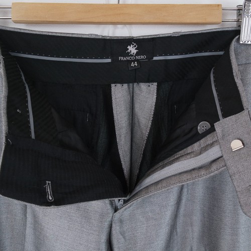 Pantaloni da uomo 33 vita 32,5 gambe FRANCO NERO abito ufficio pantaloni grigi pantaloni - Foto 7 di 15