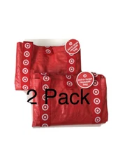 Target Red Extra Large Recycled Tote Grocery Shopping Bag 2 Pack Similar to IKEA