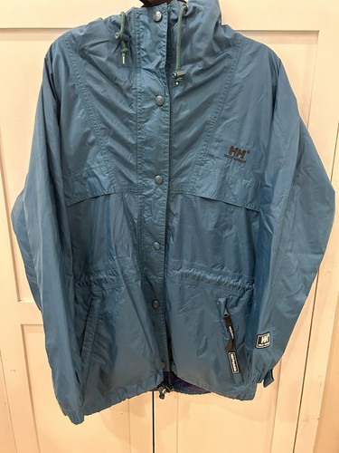 Helly Hansen Jacket Mens Small Teal Packable Vented Hooded Windbreaker Outdoor - Picture 4 of 10