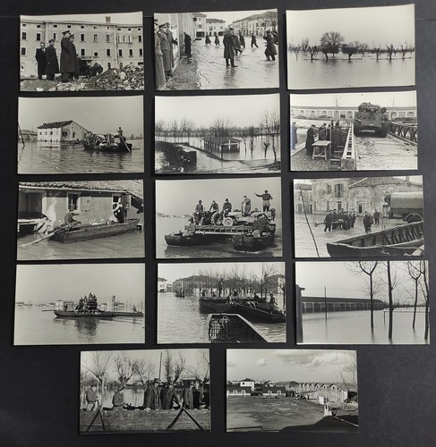 Lotto 14 Fotografie Originali Alluvione del Polesine Novembre 1951